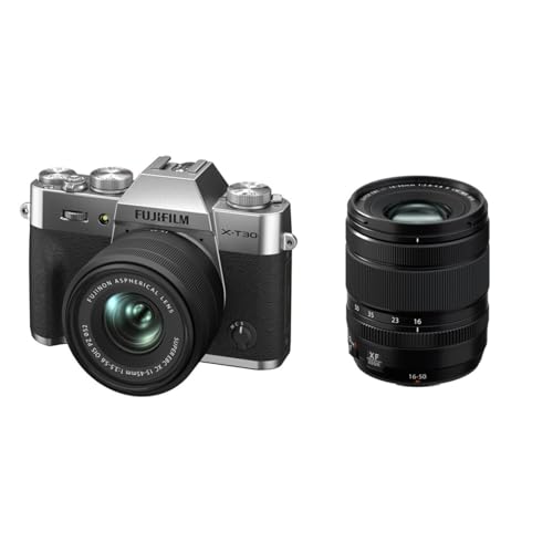 富士フイルム(FUJIFILM) ミラーレス一眼 X-T30II XCレンズキット シルバー F X-T30 II LK-1545-S JP 日英二言語モデル & 富士フイルム(FUJIFILM) X 交換レンズ フジノン ズーム 標準 大口径 16-50mm F2.8-4.8 防塵防滴耐低温 リニアモーター(静音) 絞りリング F XF16-50MMF2.8-4.8 R LM WR 画像1