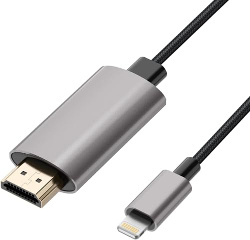 【2025年新モデル】HDMIケーブル iPhone HDMI変換ケーブ ル 2m Digital AV変換アダプタLightning ライトニング 変換アダプター ミラーリング 電源不要 設定不要 携帯の画面をテ レビに映す 同画面テレビ接続 簡単接続 テレビに映す 音声同期出力 iPhone/iPad対応 映画/オフィス/ゲームに適用 iOS9.2 to iOS18に対応 [並行輸入品] 画像1
