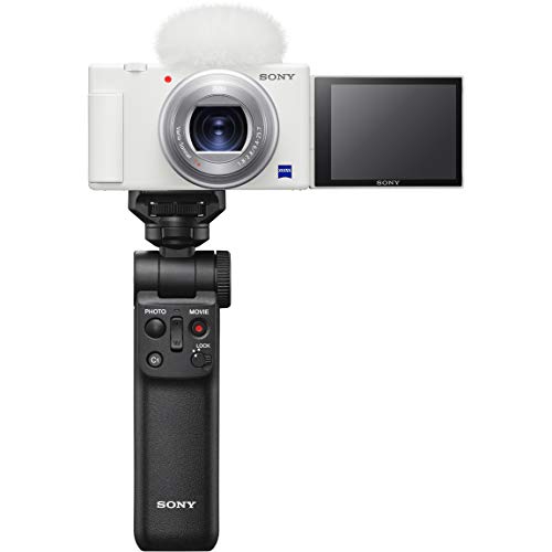 SONY(ソニー) コンパクトデジタルカメラ VLOGCAM Vlog用カメラ ZV-1 シューティンググリップキット(同梱グリップ:GP-VPT2BTブラック、バッテリーパック+1個) ウィンドスクリーン付属 24-70mm F1.8-2.8 ズームレンズ ホワイト ZV-1G W 1枚目 画像