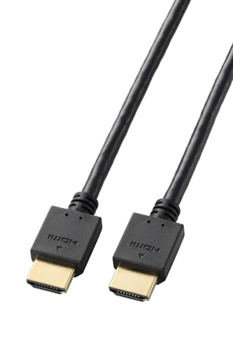 エレコム HDMI ケーブル 5m ハイスピード 4K/30Hz ARC対応 金メッキ 3重シールド 【HIGH SPEED with ETHERNET認証済み】 テレビ・プロジェクター・パソコン・ゲーム機に ECDH-HD14E50BK 画像1