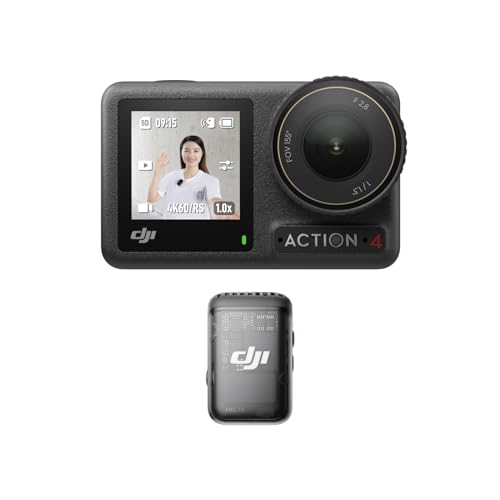 DJI Osmo Action 4 スタンダード コンボ + DJI Mic 2 トランスミッター(シャドーブラック) Vlog用カメラ 1/1.3インチセンサー搭載 360º HorizonSteady 風ノイズを抑えクリアな音声を収録するマイク 1枚目 画像
