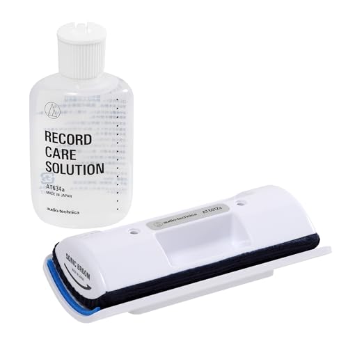 オーディオテクニカ AT6012a レコードクリーナー 湿式/乾式 クリーナー液(AT634a)付属 帯電防止 静電気除去・埃取りレコード バイナル アナログ メンテナンス 画像1