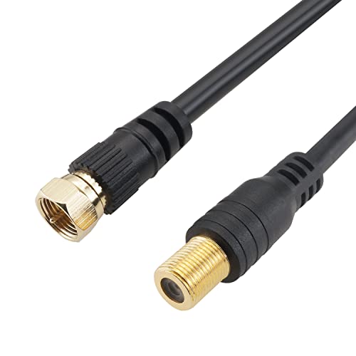 ホーリック アンテナ延長ケーブル 1m 【4K8K放送(3224MHz)/BS/CS/地デジ/CATV 対応】 ブラック F型接栓メス/ネジ式コネクタ ACF10-670BK 画像1