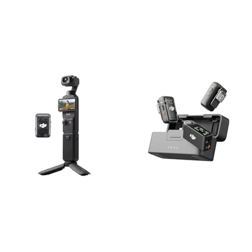 【セット買い】DJI vlogカメラ Osmo Pocket 3 クリエイターコンボ 1インチCMOS 4K 120fps 動画対応 3軸スタビライザー 顔 被写体トラッキング 高速フォーカス マイク同梱 + Mic 2(トランスミッター×2 + レシーバー×1 + 充電ケース) オールインワン型ワイヤレスマイク スマートノイズキャンセリング 32bitフロート内部収録 伝送距離250m 画像1