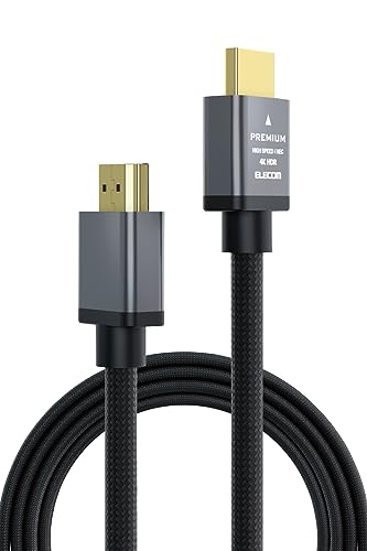 エレコム HDMI ケーブル プレミアム Ver2.0 曲げに強い ナイロンメッシュ 3ｍ 4K・2K 【Premium HDMI(R) Cable規格認証済み】 アルミコネクタ 18Gbps ARC テレビ・パソコン・ゲーム機など対応 黒 ECDH-HDP30SBK 画像1