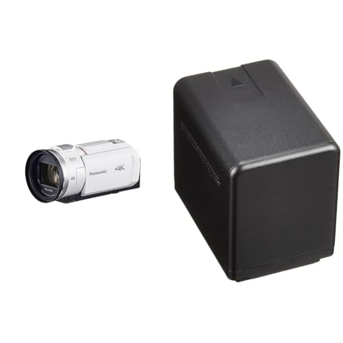 【HC-VX3-W+バッテリーセット】 パナソニック (Panasonic) 4K デジタル ビデオカメラ HC-VX3-W 5軸ハイブリッド手振れ補正 光学24倍ズーム パールホワイト + パナソニック(Panasonic) VW-VBT380-K ムービー 用 バッテリー パック 画像1