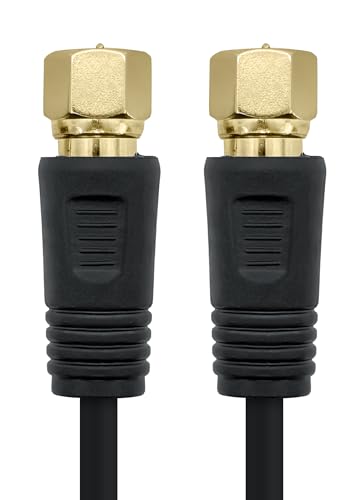 F-Factory アンテナケーブル 1m (スリム・極細) 4K8K/ BS/CS/地デジ/CATV 放送対応 S-2.5C-FB 同軸ケーブル 1m 両端F型コネクター(ネジ式) 金メッキ 黒/ブラック FNT-2CNN-GB10 最後 画像