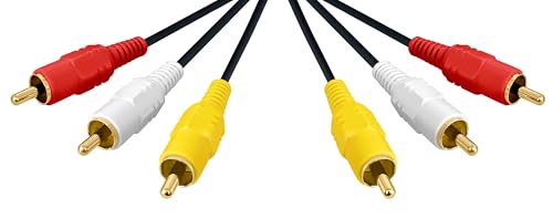 F-Factory 【ビデオコード】3ピン-3ピン 2m RCAピンプラグケーブル 金メッキ AVケーブル 2m / RCA-120 画像1