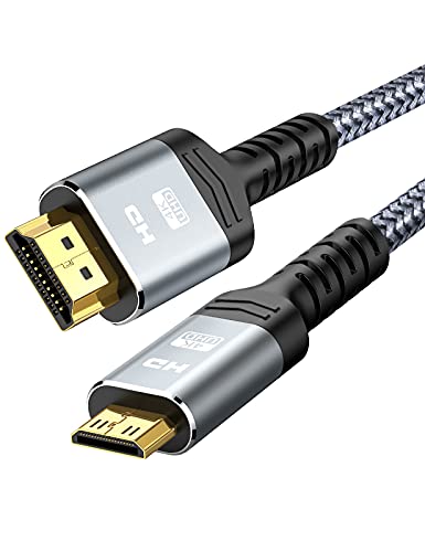 Snowkids Mini HDMI 変換 ケーブル 4K(60Hz) 1.8m ミニ HDMI 双方向伝送 プロジェクター、モニター、カメラ対応 (タイプAオス - ミニタイプCオス) 画像1