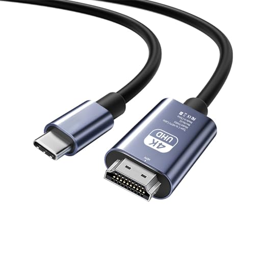 HDMI Type-C to HDMI ケーブル 2m【4K@60Hz HDR対応 音声同期】USB CタイプC HDMI変換ケーブル スマホとテレビをつなぐケーブル iPhone 17 Pro Max 17 Pro 17/16/15/MacBook/iPad/スマホType c 3.1接口/ノートPC対応 ゲーム/会議/プレゼン用 高耐久 プラグアンドプレイ 画像1