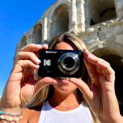 KODAK (コダック) PIXPRO 使いやすい ズーム FZ55-BK 16MP デジタルカメラ 光学5倍ズーム 広角 28mm 2.7インチ液晶画面 (ブラック) 最後 画像