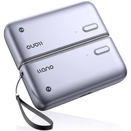 「2025年新登場 世界最小クラス」llano ワイヤレスhdmi 無線 送受信機セット 最大50m無線伝送 日本技適認証取得 1080P/2.4G/5G超低遅延 音画同期 ミラー＆拡張モード搭載 Type-C充電対応 WIFI&設定不要 Type-Cスマートフォン/テレビ/PC/Mac/Windowsなど対応 (グレー) 画像1