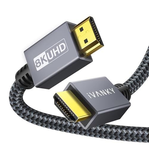 hdmi ケーブル8K 60Hz 2m iVANKY hdmi 2.1 cable TV など適用 ｈｄｍｉケーブル 4K(120Hz) eARC/48Gbps/UHD/HDR10+/3D/高速 イーサネット/HDCP2.3対応 hdmi Nintendo Switch PS5/3 Fire TVなど適用 5種の長さえいちでぃえむあいケーブルウルトラハイスピード 画像1