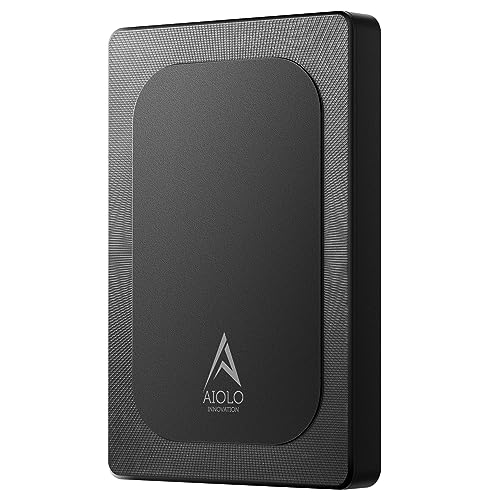 AIOLO INNOVATION 外付けHDD 5TB 保証3年 超薄型 2.5インチ USB3.2対応 ポータブルハードディスク テレビ録画/PC/Mac/PS4/PS5/XBox対応 Type-Cケーブル付 A4-5T-BLK-A 画像1