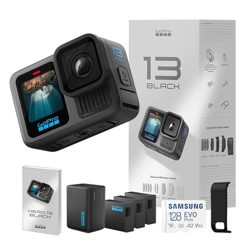 【GoPro公式ストア限定】 GoPro HERO13 Black + デュアルバッテリーチャージャー + Enduroバッテリー 3個 + 認定SDカード + 充電口付サイドドア 5.3K 60fps 10bit HLG-HDRビデオ 400fps 13倍スローモーション 【国内正規品】 画像1