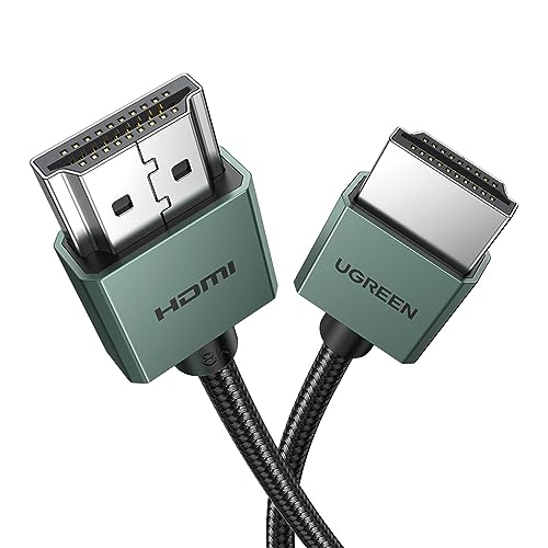 UGREEN hdmi ケーブル 10K 8K 極細 hdmi 2.1 ケーブル スリム 5m 超高速48Gbps 8K@60Hz 4K@120Hz Dynamic HDR HDCP eARC 3Dイーサネット対応 取り回しやすい PS5/PS4 Xbox Series X/S HDTV プロジェクタ対応 画像1