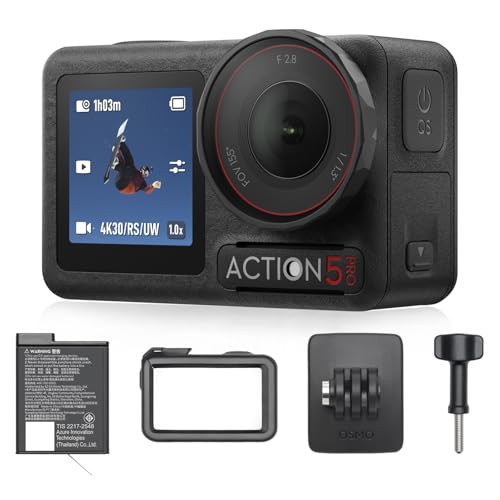 DJI アクションカメラ Osmo Action 5 Pro スタンダードコンボ 小型 1/1.3インチセンサー付き 防水 4K/120fps映像 被写体トラッキング 手ブレ補正 デュアルOLEDタッチ画面 スポーツ vlog ウェアラブルカメラ 動画撮影用カメラ 1枚目 画像