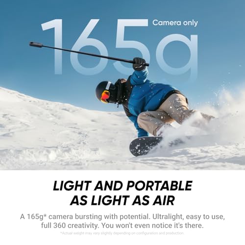 Insta360 X4 Air スターターキット(グラファイト・ブラック) - 軽量165g 8K 360度全景カメラ、見えない自撮り棒、交換可能レンズ、撮影後フレーミング、ウインドガード内蔵、FlowState手ブレ補正、AI搭載アプリ 最後 画像