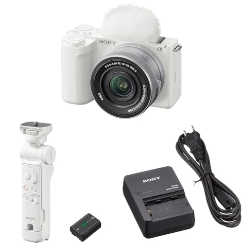 SONY(ソニー) 【ZV-E10M2K と バッテリー/チャージャー/グリップ セット】 はじめてのVlog撮影に。ZV-E10M2K ホワイト + ACC-VPT3ZK アクセサリーキット(GP-VPT3 ホワイト + NP-FZ100) + 急速チャージャー BC-QZ1 画像1