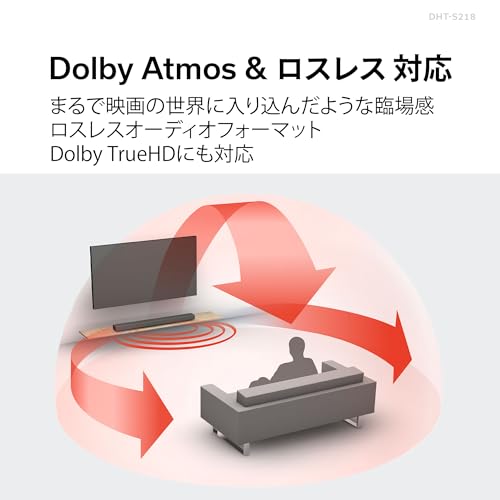 【Denon】デノン サウンドバー【DHT-S218K ブラック】デュアルサブウーハー内蔵 立体音響技術Dolby Atmos & ロスレスオーディオ対応【VGP テレビシアター大賞受賞 製品】 最後 画像