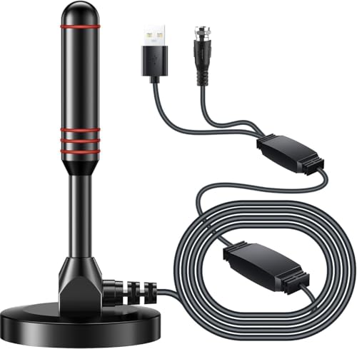 【2025年改良モデル 室内アンテナ】 テレビアンテナ室内 最強 地デジアンテナ 4K HD 無料視聴 530KM受信範囲 車載 高感度 USB式 簡単接続 磁力 固定 高性能 UHF VHF対応 信号ブースター内蔵5m 日本語取扱説明書 画像1