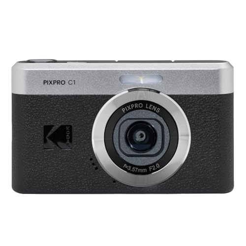 KODAK Pixpro C1 – 超コンパクトデジタルカメラ| 13MP BSI CMOS、4倍ズーム、2.8インチLCDスクリーン、LEDフラッシュ、内蔵バッテリー – ブラック 画像1