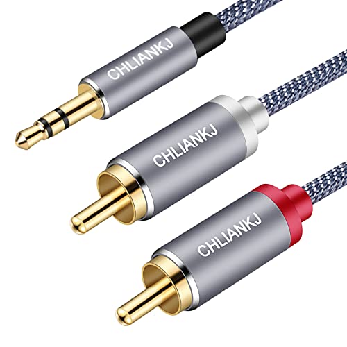 CHLIANKJ 3.5mm ステレオミニプラグ to 2RCA 変換 ステレオオーディオケーブル、金メッキコネクタ オス to 2*オス Y スプリッタオーディオAUXケーブル、スマホ タブレット TV 等に対応 (0.5M) 1枚目 画像