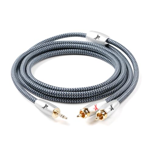 Impeto 3.5mmオス to 2RCAオス オーディオ変換ケーブル 1m ステレオYコード AUX→RCA接続用 スマホ/PCをアンプ・スピーカーに 1枚目 画像