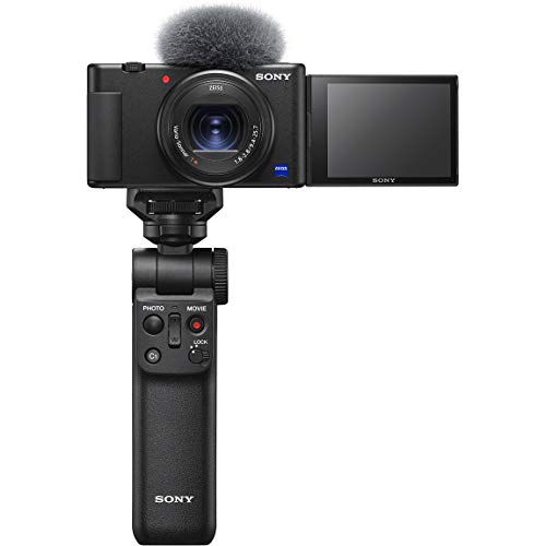 SONY(ソニー) コンパクトデジタルカメラ VLOGCAM Vlog用カメラ ZV-1 シューティンググリップキット(同梱グリップ:GP-VPT2BTブラック、バッテリーパック+1個) ウィンドスクリーン付属 24-70mm F1.8-2.8 ズームレンズ ブラック ZV-1G B 画像1