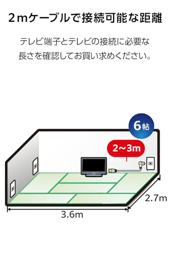 DXアンテナ テレビアンテナケーブル 2m しっかり接続ネジ式F字プラグ/ワンタッチ接続L字プラグ 【2K 4K 8K(3224MHz)対応】 高シールド低損失ケーブル ホワイト EC-4W2FLWH(H) 中間 画像
