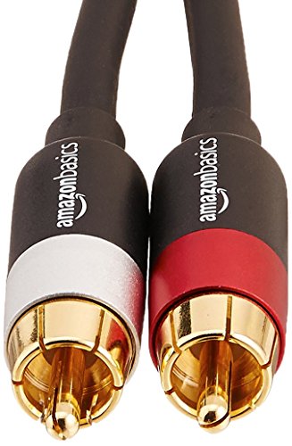 Amazonベーシック RCAオーディオケーブル 4.6m(2RCAオス - 2RCAオス)ブラック 最後 画像