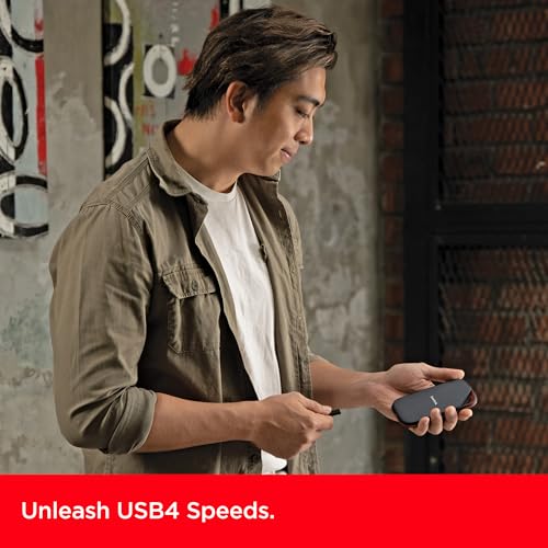 SanDisk Extreme PRO ポータブルSSD USB4 4TB SSD外付けドライブ 40Gbps、最大3800MB/秒の読み取り速度、最大3700MB/秒の書き込み速度。<br  width=