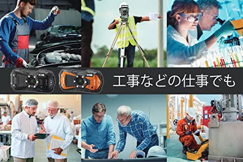 RICOH WG-80 ORANGE リコー本格防水デジタルカメラ 14m防水 (連続2時間) 1.6m耐衝撃 防塵 -10℃耐寒 アウトドアで活躍するタフネスボディ CALSモード搭載で 現場記録など幅広いビジネスシーンで活躍3126 中間 画像