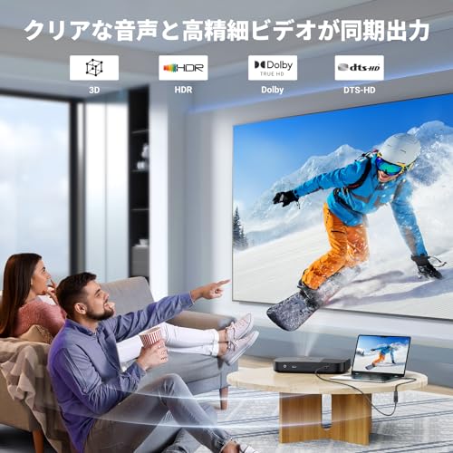 UGREEN HDMI 延長ケーブル 延長コード 4K 60Hz 3D対応 (HDMI オス-メス)PS4/PS3 Fire TV Stick、HDTV、PC、Switch等対応 ハイスピード 金メッキコネクタ-0.5m 中間 画像