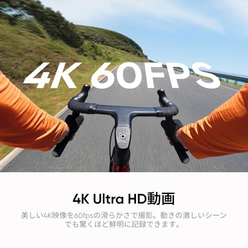 【高梨沙羅さん愛用】Insta360 GO Ultra 通常版 ブラック ｜ポケットサイズから世界が変わる！超軽量＆10m防水・どこでも装着・手ブレ補正・3時間撮影OK｜ランニング・サイクリングに最適！ 中間 画像