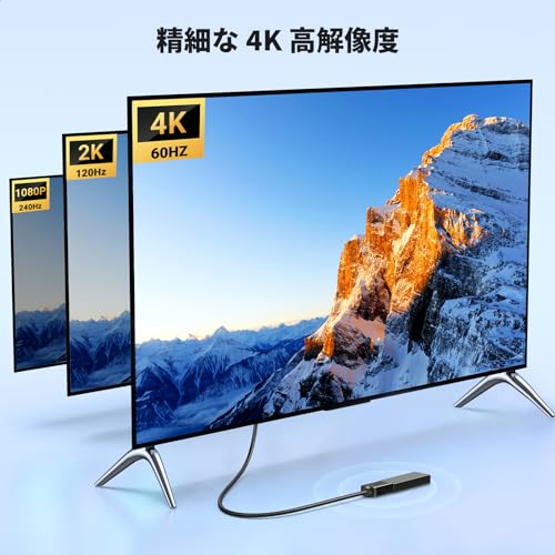 UGREEN HDMI 延長ケーブル 延長コード 4K 60Hz 3D対応 (HDMI オス-メス)PS4/PS3 Fire TV Stick、HDTV、PC、Switch等対応 ハイスピード 金メッキコネクタ-0.5m 最後 画像