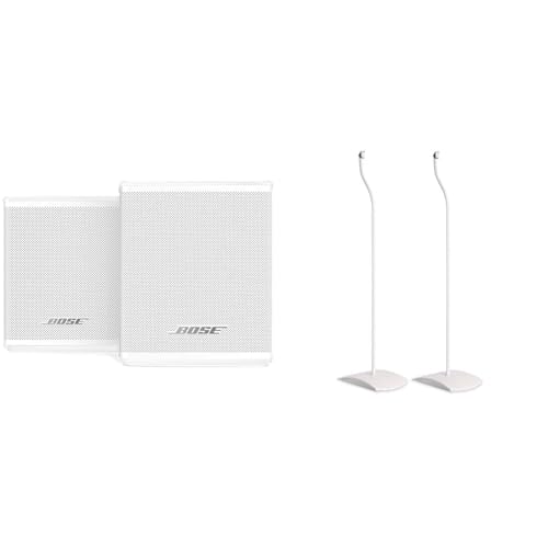 【セット買い】BOSE SURROUND SPEAKERS ワイヤレスリアスピーカー アークティックホワイト + UFS-20 Series II universal floorstands スピーカースタンド ホワイト 1
