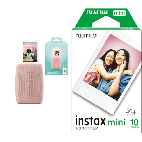 富士フイルム(FUJIFILM) クリスマスプレゼント お年玉ギフト チェキ スマホプリンター instax mini Link3 ローズピンク INS MINI LINK3 R pink + JP1 40枚 1