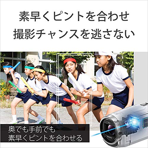 SONY(ソニー) ビデオカメラ Handycam HDR-CX680 ホワイト 内蔵メモリー64GB 光学ズーム30倍 HDR-CX680 Wの特徴・詳細 画像