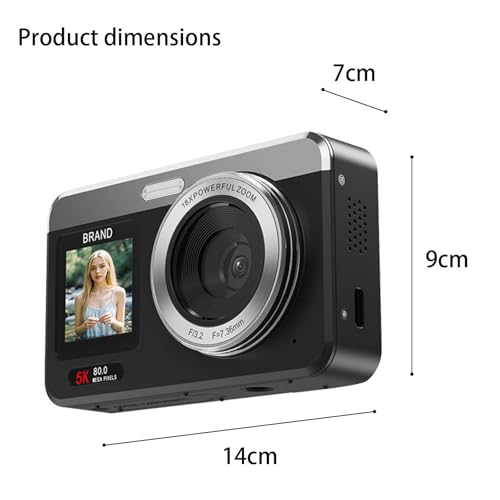 80MP トラベルカメラオートシーンモード高速シャッター 750mAh バッテリー軽量設計ポータブルデジタルカメラの特徴・詳細 画像