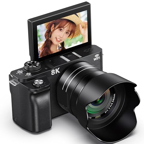 デジカメ 8K 8800万画素 一眼レフカメラ WIFI転送機能 スマホに送れる デジタルカメラ 18倍デジタルズーム オートフォーカス機能 LEDライトウェブカメラ 180度回転可能 3.0インチ IPS スクリーン 自撮り 64GBマイクロSDカード付き 2500mAHバッテリー 付き 操作簡単 子供や初心者向け 1