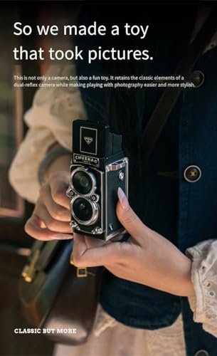 カメラレトロ ミニレトロカメラ デジカメ レトロ デジタルトイカメラ ポータブルTLRスタイルのレトロでコンパクトな小型ポケットサイズ1080P ビデオカメラ ストラップ付き 二眼レフ カメラの特徴・詳細 画像