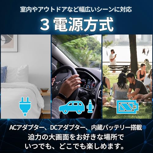 [東京Deco] 19型 フルセグ対応 ポータブル 液晶テレビ HDD録画機能搭載 地デジ [3wayスタイル/録画機能搭載/3電源対応] HDMI入力 大型モニター 1440×900 ワンセグ/フルセグ自動切替 スタンド 壁掛け 写真/音楽/映像再生 ポータブル インチ V TV 9 10 15 14 14型 o000の特徴・詳細 画像