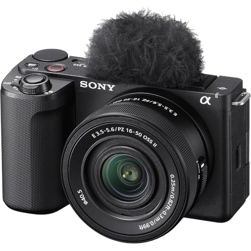 SONY(ソニー) Vlog用カメラ レンズ交換式VLOGCAM APS-C ミラーレス一眼カメラ ZV-E10M2 パワーズームレンズキット(同梱レンズ:SELP16502) ウィンドスクリーン付属 ブラック ZV-E10M2K BQの外観・全体像 画像
