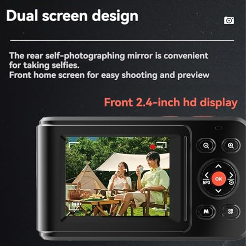 ダブルスクリーンデジタルカメラ XJ02 MP3 プレーヤー機能付き デジタル写真撮影用ダブルディスプレイ付き多機能の特徴・詳細 画像