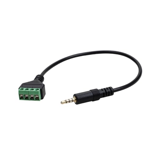 TRRS オス - AV 4 端子ブロック アダプター 30cm プラグ アンド プレイ ケーブル マイク スピーカー用 TRRS オス - ネジ端子ケーブルの特徴・詳細 画像