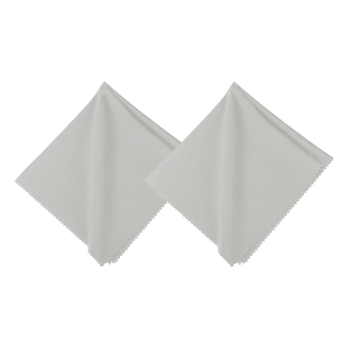 uxcell マイクロファイバーレコードクリーニングクロス2枚セット 40×40cm 静電気防止 マイクロファイバータオル ほこりが出ない レコード・ビニール・眼鏡・TV画面・ノートPC用 グレー 1