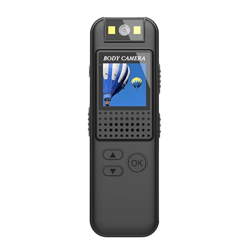 [Caividom]ウェアラブルカメラ 4K ボディカメラ 回転レンズ マグネット式 背面クリップ 1080P 30FPS モニター搭載 小型カメラ 屋外 登山 自転車 会議 証拠撮影 手軽に録画 録音 ウェアラブル 監視カメラ ドライブレコーダーと64GBメモリーカード 1