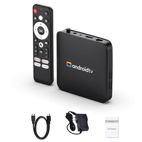 TVボックス スマート HD 4K Android14.0 2GB+8GB/2GB+16GB tv boxメディアプレーヤー HD support up to 4K 動画/音楽/写真/映像/画像mp4再生プレイヤー USB/AV/LAN対応 本体+電源+HDMIケーブル+リモコン+取扱説明書 映画/スポーツ/テレビ番組を見る (2GB+8GB)の外観・全体像 画像