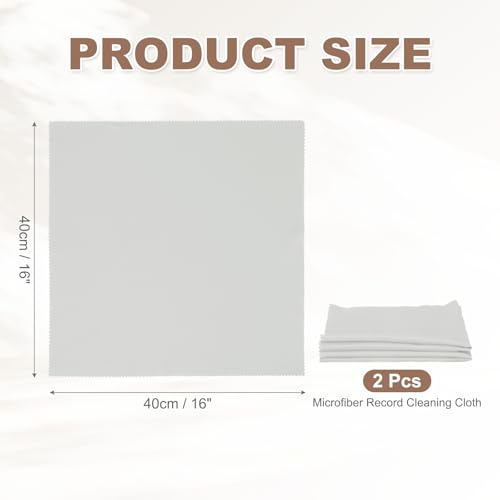 uxcell マイクロファイバーレコードクリーニングクロス2枚セット 40×40cm 静電気防止 マイクロファイバータオル ほこりが出ない レコード・ビニール・眼鏡・TV画面・ノートPC用 グレーの詳細・まとめ 画像